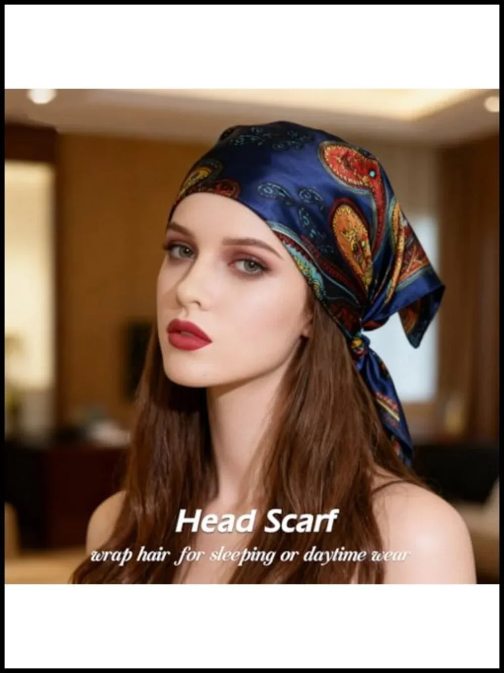 4 Pcs Satin Head Scarves for Women Silk-Like Square Bandana for Hair Wraps,